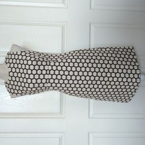 Tory Burch Brown and White Patterned Dress